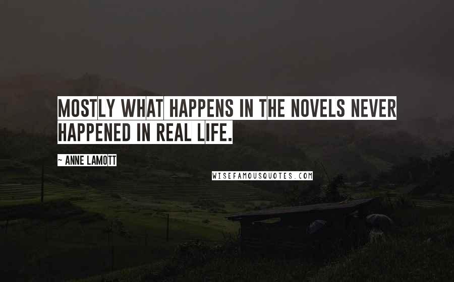 Anne Lamott Quotes: Mostly what happens in the novels never happened in real life.