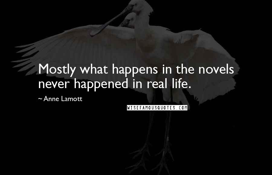 Anne Lamott Quotes: Mostly what happens in the novels never happened in real life.