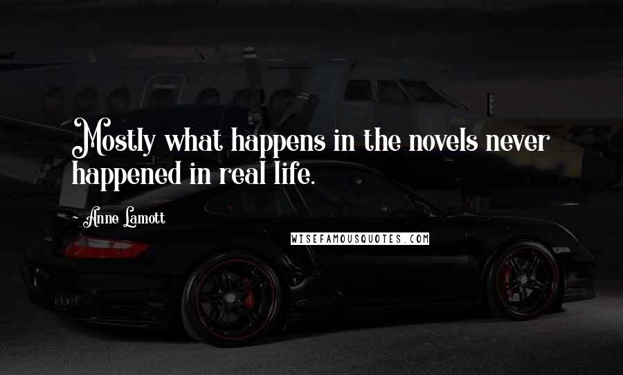 Anne Lamott Quotes: Mostly what happens in the novels never happened in real life.