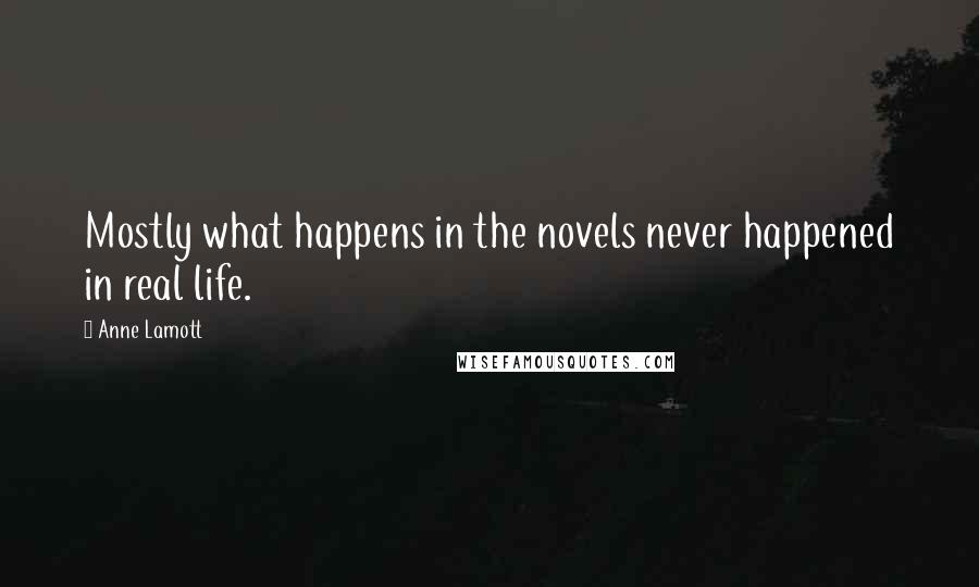 Anne Lamott Quotes: Mostly what happens in the novels never happened in real life.