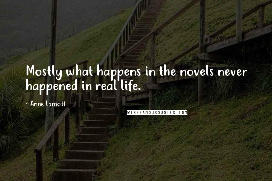 Anne Lamott Quotes: Mostly what happens in the novels never happened in real life.