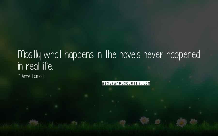 Anne Lamott Quotes: Mostly what happens in the novels never happened in real life.