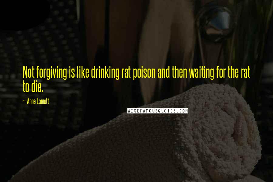 Anne Lamott Quotes: Not forgiving is like drinking rat poison and then waiting for the rat to die.