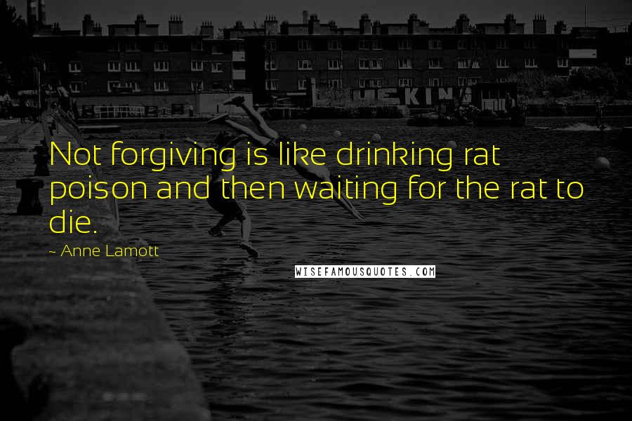 Anne Lamott Quotes: Not forgiving is like drinking rat poison and then waiting for the rat to die.