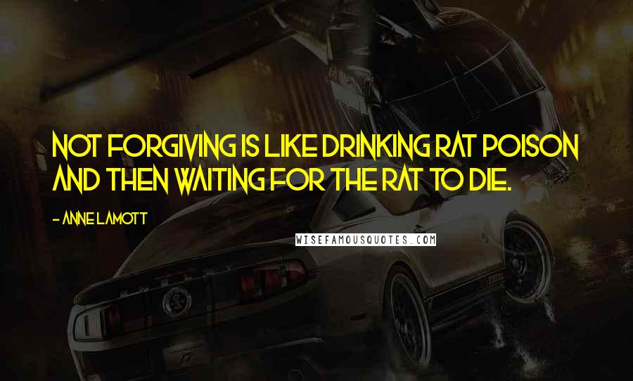 Anne Lamott Quotes: Not forgiving is like drinking rat poison and then waiting for the rat to die.