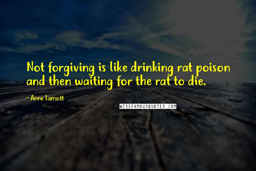 Anne Lamott Quotes: Not forgiving is like drinking rat poison and then waiting for the rat to die.