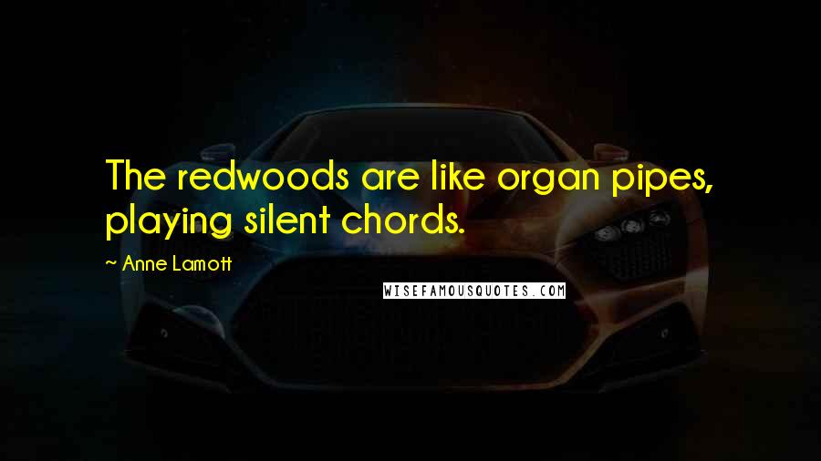 Anne Lamott Quotes: The redwoods are like organ pipes, playing silent chords.