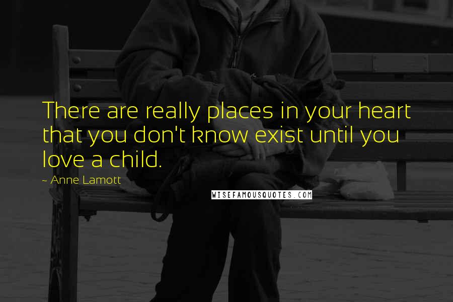 Anne Lamott Quotes: There are really places in your heart that you don't know exist until you love a child.