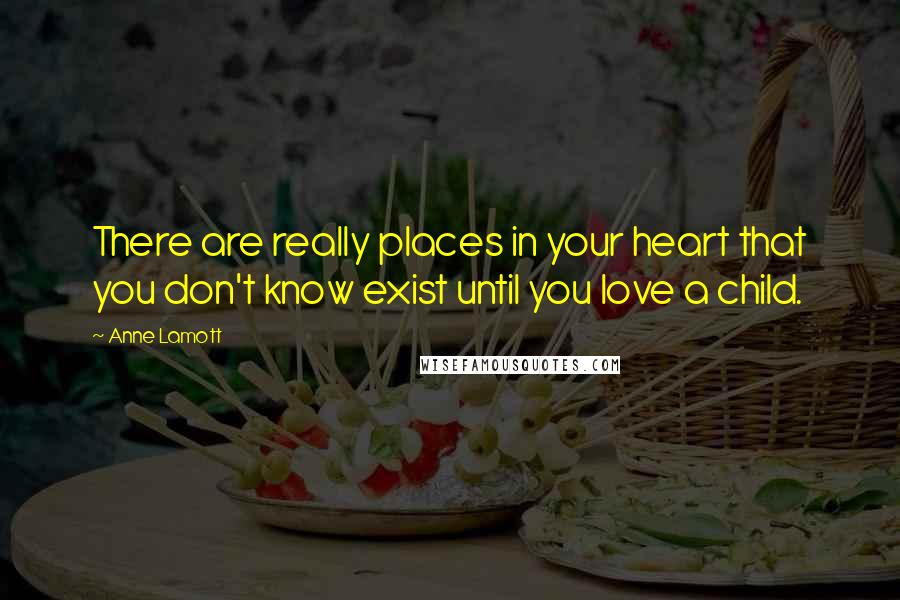 Anne Lamott Quotes: There are really places in your heart that you don't know exist until you love a child.