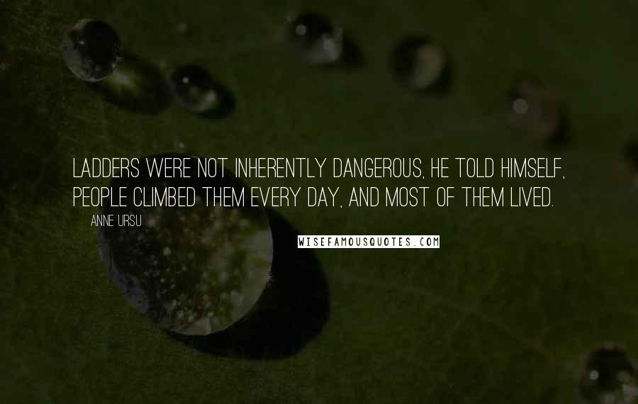 Anne Ursu Quotes: Ladders were not inherently dangerous, he told himself, people climbed them every day, and most of them lived.