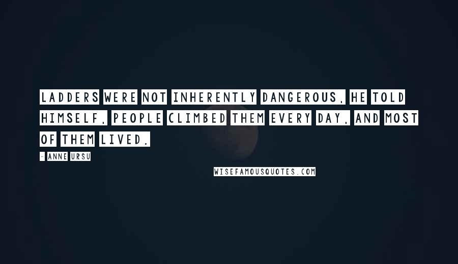 Anne Ursu Quotes: Ladders were not inherently dangerous, he told himself, people climbed them every day, and most of them lived.