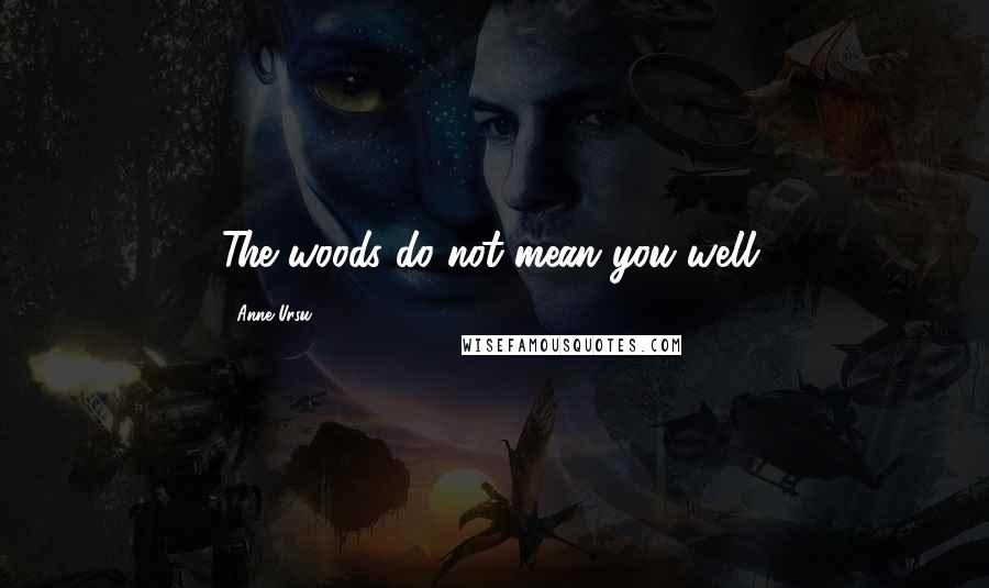 Anne Ursu Quotes: The woods do not mean you well.