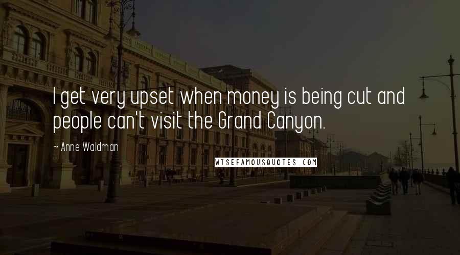 Anne Waldman Quotes: I get very upset when money is being cut and people can't visit the Grand Canyon.