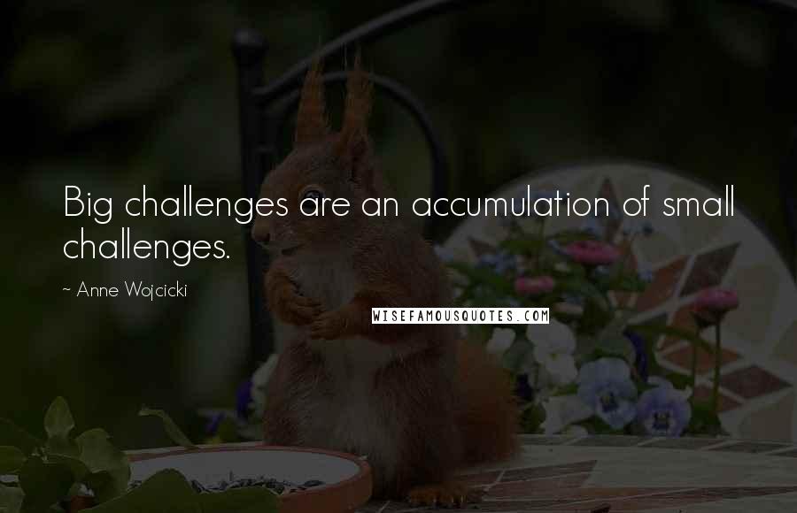 Anne Wojcicki Quotes: Big challenges are an accumulation of small challenges.