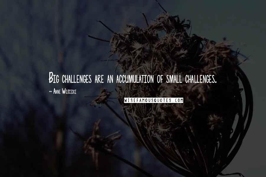 Anne Wojcicki Quotes: Big challenges are an accumulation of small challenges.