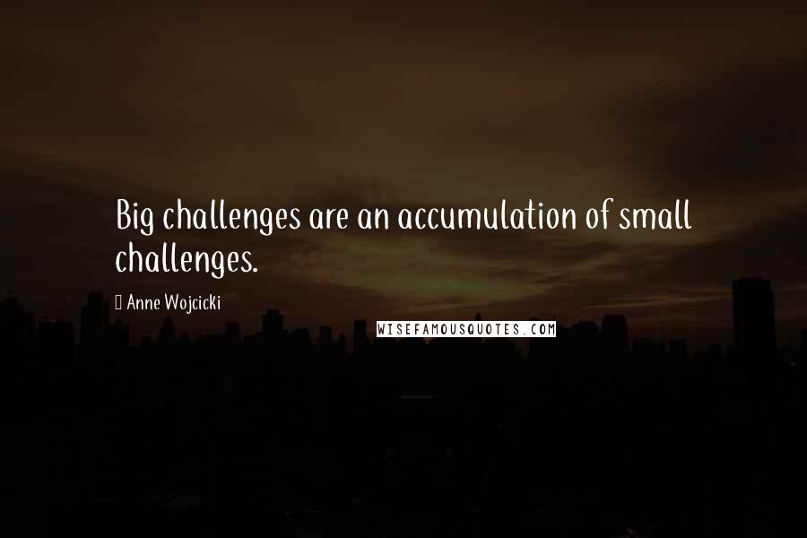 Anne Wojcicki Quotes: Big challenges are an accumulation of small challenges.