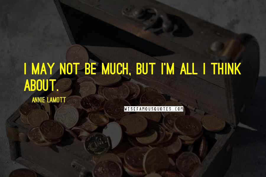 Annie Lamott Quotes: I may not be much, but I'm all I think about.