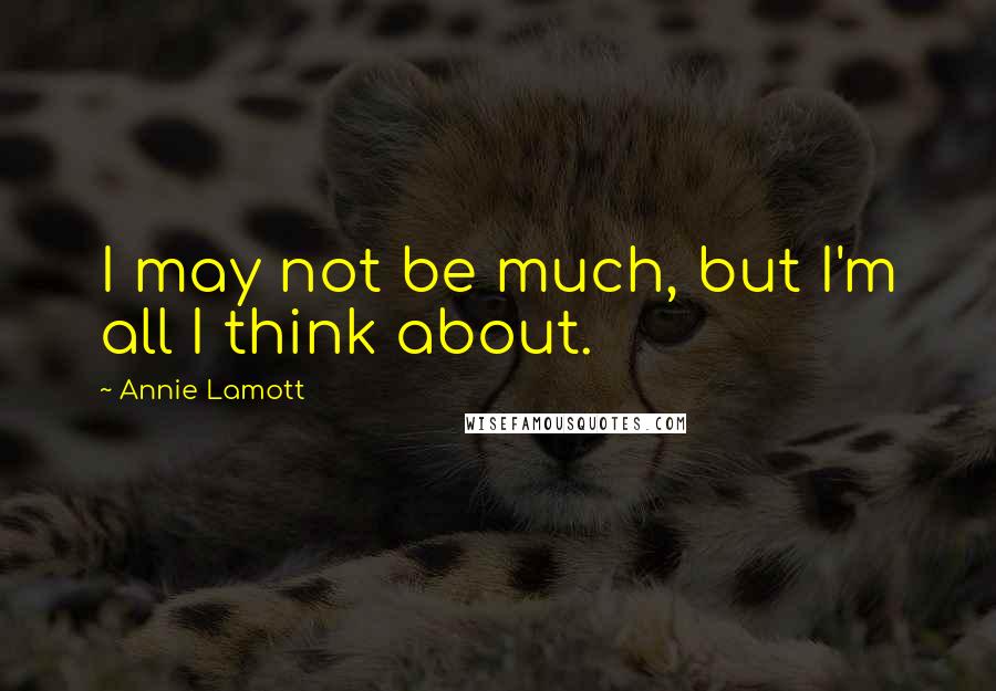 Annie Lamott Quotes: I may not be much, but I'm all I think about.