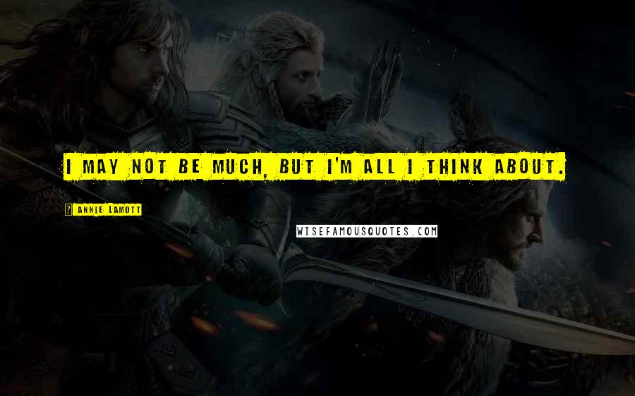 Annie Lamott Quotes: I may not be much, but I'm all I think about.