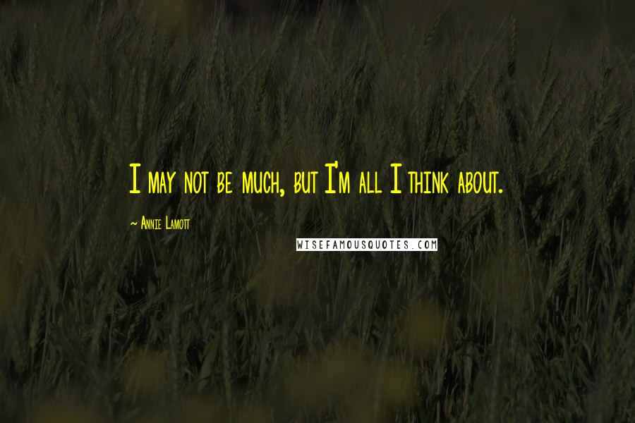 Annie Lamott Quotes: I may not be much, but I'm all I think about.