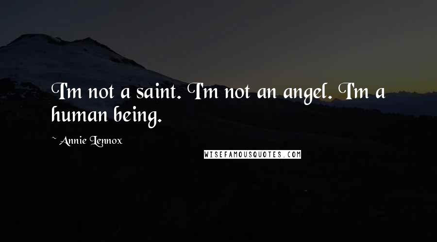 Annie Lennox Quotes: I'm not a saint. I'm not an angel. I'm a human being.