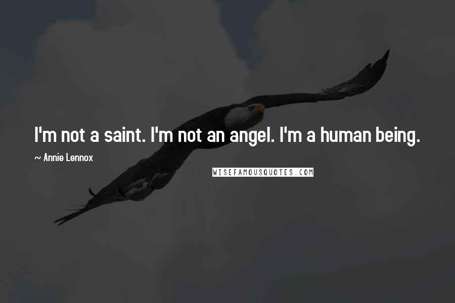 Annie Lennox Quotes: I'm not a saint. I'm not an angel. I'm a human being.