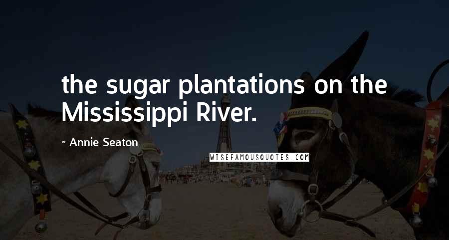 Annie Seaton Quotes: the sugar plantations on the Mississippi River.
