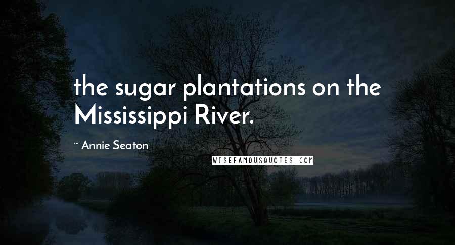 Annie Seaton Quotes: the sugar plantations on the Mississippi River.