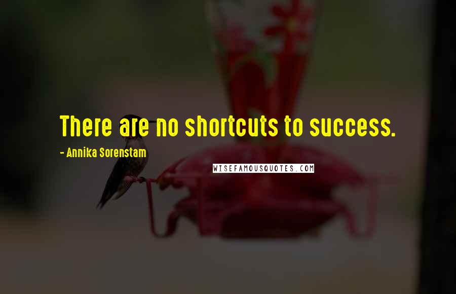 Annika Sorenstam Quotes: There are no shortcuts to success.