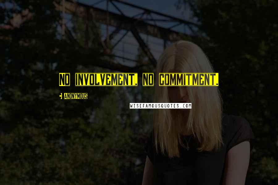 Anonymous Quotes: No involvement, no commitment.