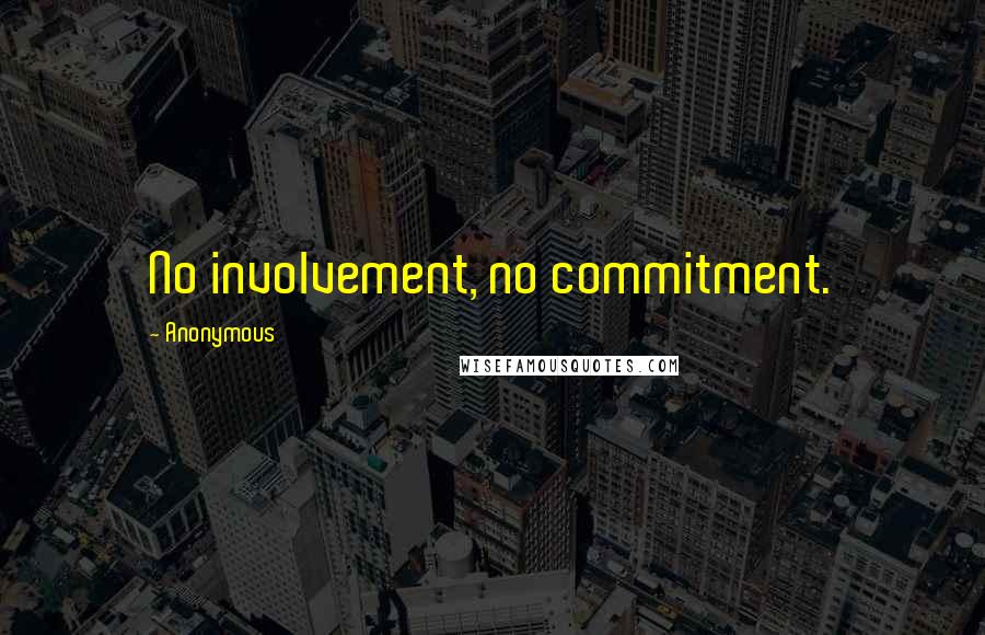 Anonymous Quotes: No involvement, no commitment.