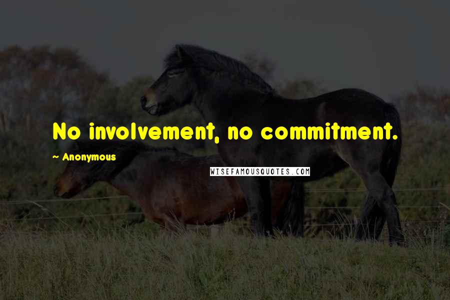 Anonymous Quotes: No involvement, no commitment.