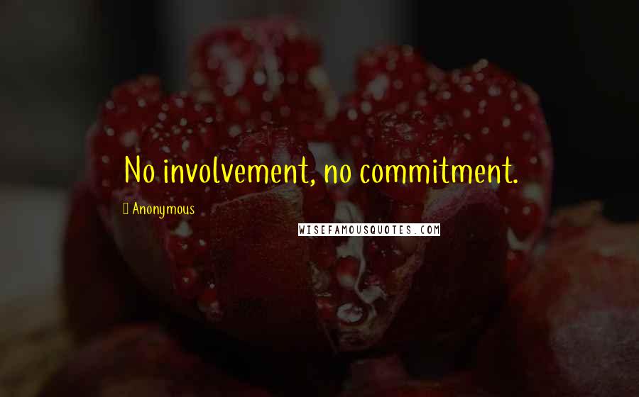 Anonymous Quotes: No involvement, no commitment.