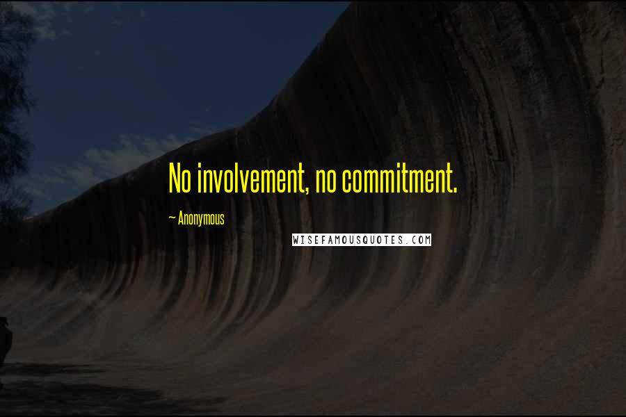 Anonymous Quotes: No involvement, no commitment.