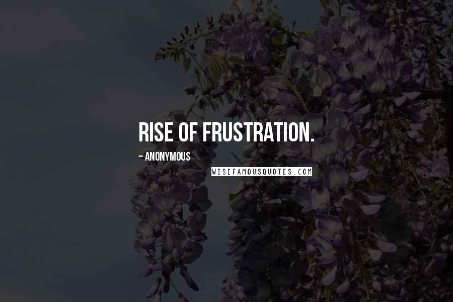 Anonymous Quotes: rise of frustration.