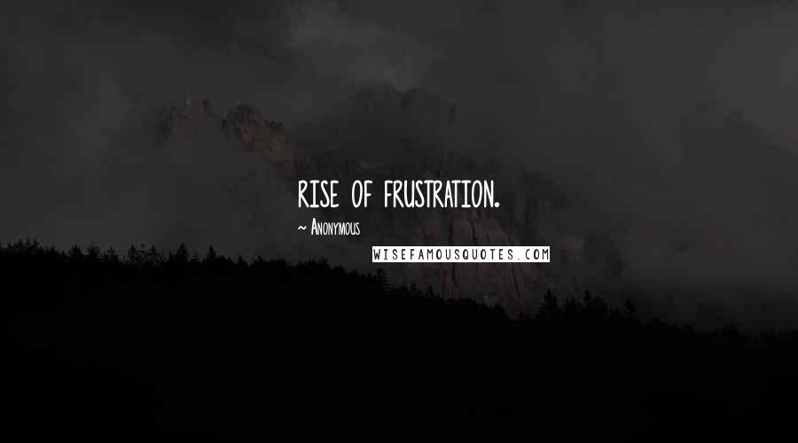 Anonymous Quotes: rise of frustration.