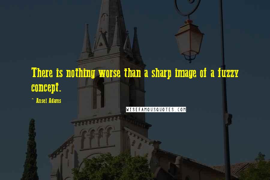 Ansel Adams Quotes: There is nothing worse than a sharp image of a fuzzy concept.