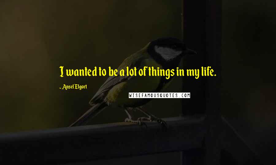 Ansel Elgort Quotes: I wanted to be a lot of things in my life.