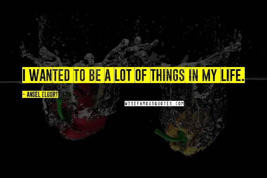 Ansel Elgort Quotes: I wanted to be a lot of things in my life.