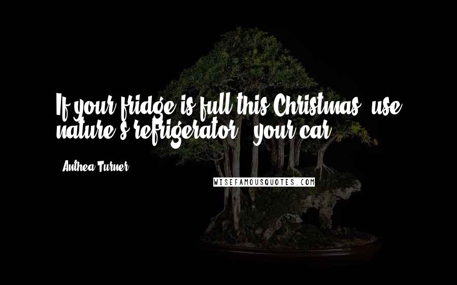 Anthea Turner Quotes: If your fridge is full this Christmas, use nature's refrigerator - your car!