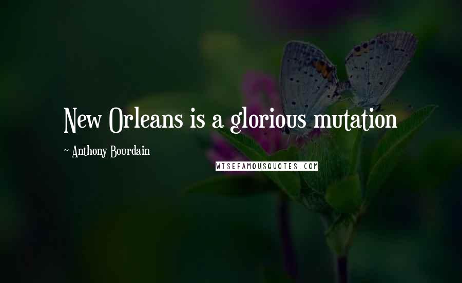 Anthony Bourdain Quotes: New Orleans is a glorious mutation