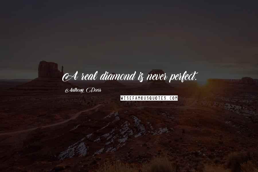 Anthony Doerr Quotes: A real diamond is never perfect.