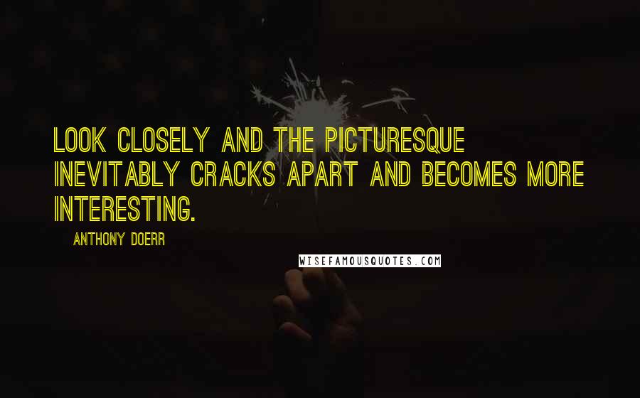 Anthony Doerr Quotes: Look closely and the picturesque inevitably cracks apart and becomes more interesting.