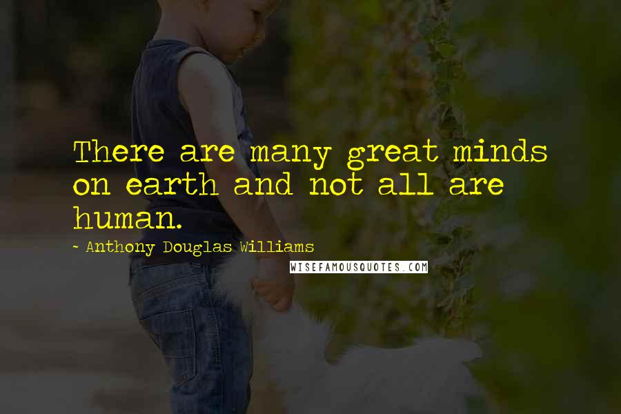 Anthony Douglas Williams Quotes: There are many great minds on earth and not all are human.