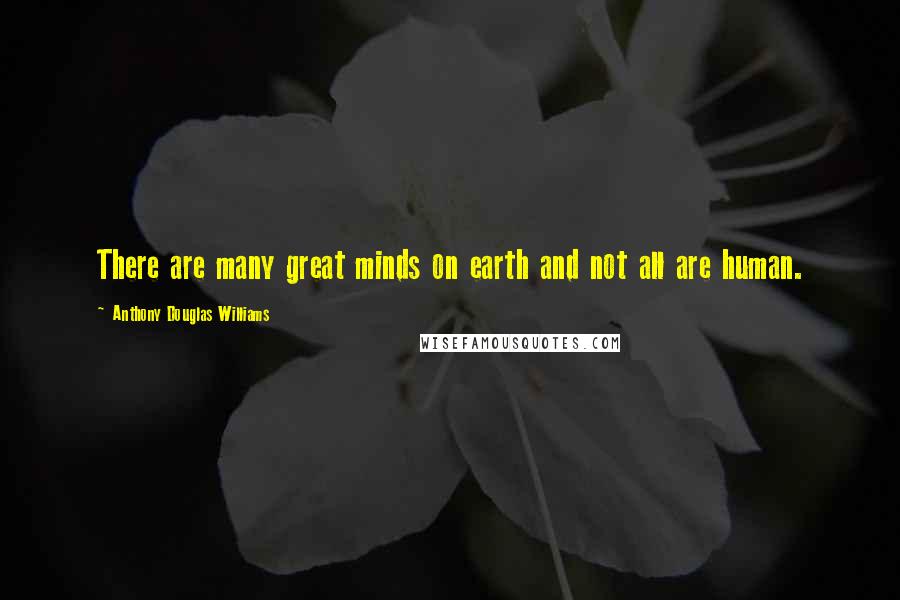 Anthony Douglas Williams Quotes: There are many great minds on earth and not all are human.