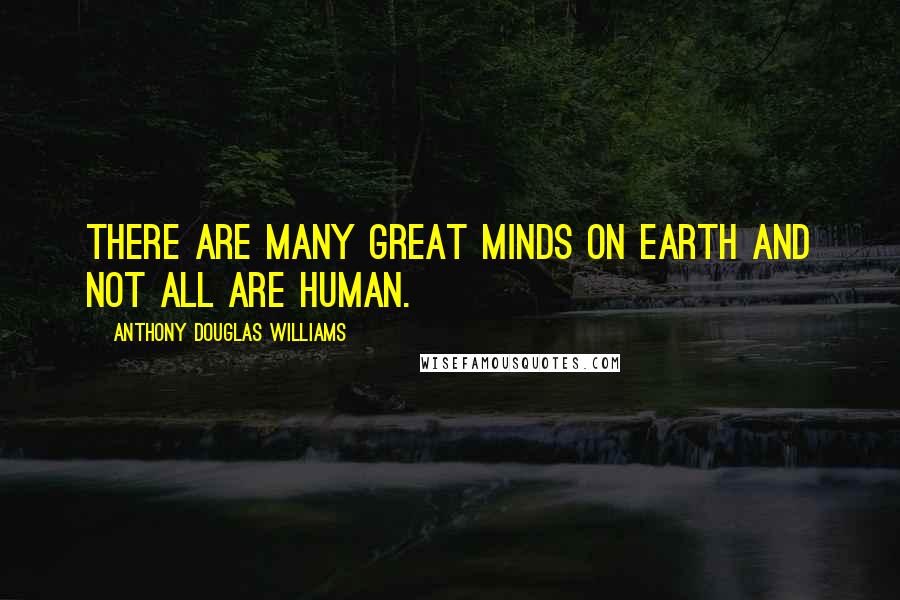 Anthony Douglas Williams Quotes: There are many great minds on earth and not all are human.