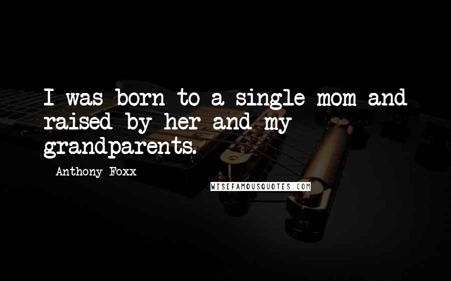 Anthony Foxx Quotes: I was born to a single mom and raised by her and my grandparents.