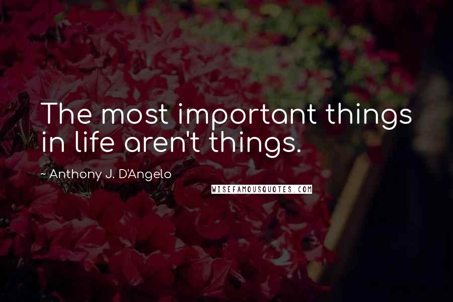 Anthony J. D'Angelo Quotes: The most important things in life aren't things.