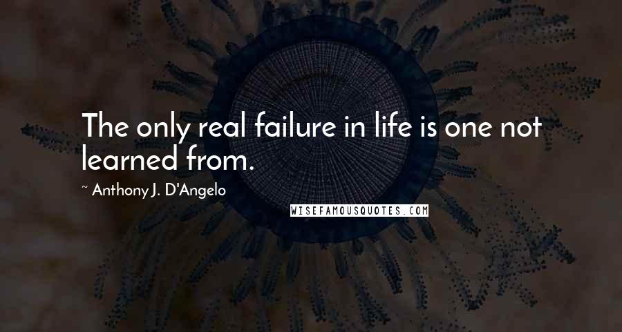 Anthony J. D'Angelo Quotes: The only real failure in life is one not learned from.