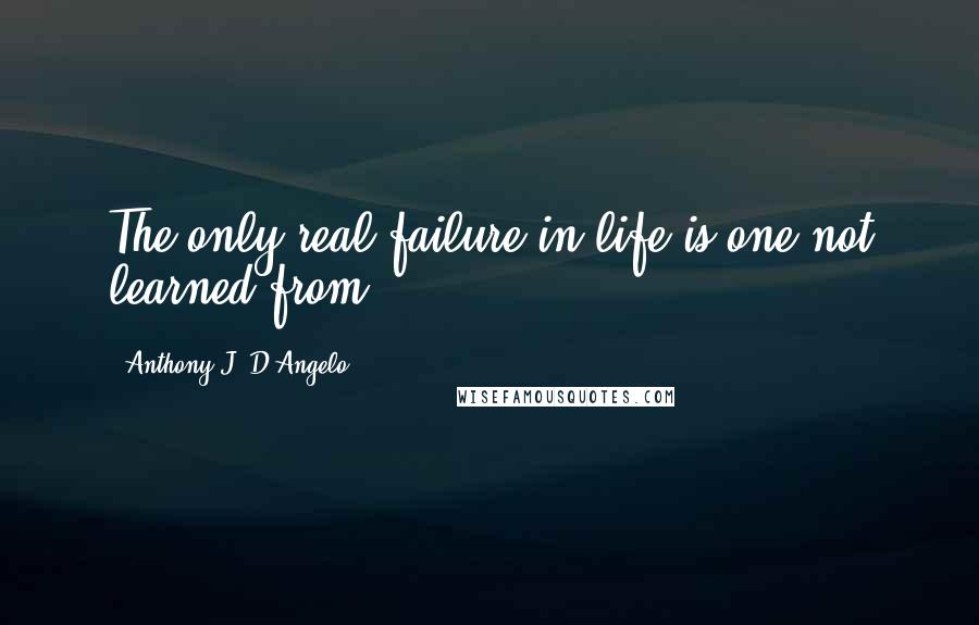 Anthony J. D'Angelo Quotes: The only real failure in life is one not learned from.